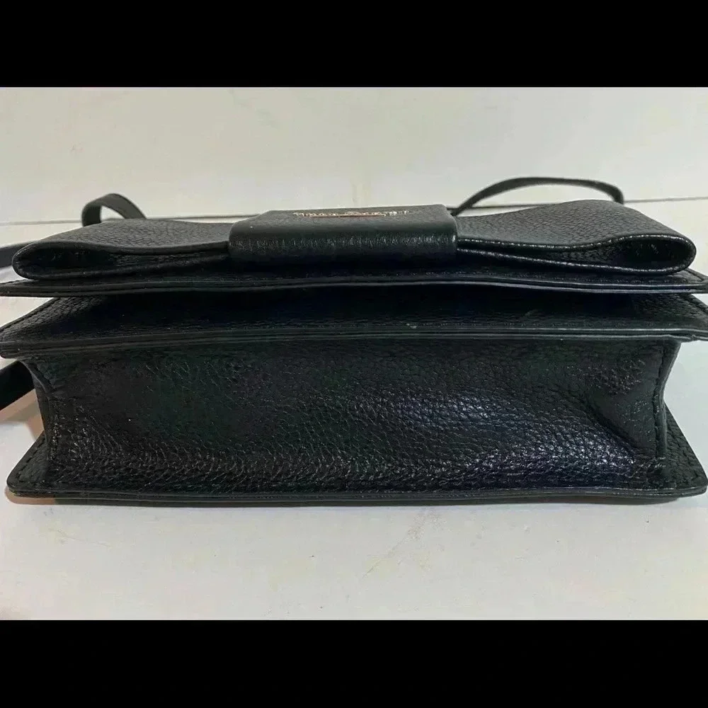 Kate spade black leather crossbody handbag